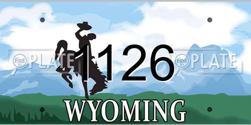 1126 Wyoming License Plate