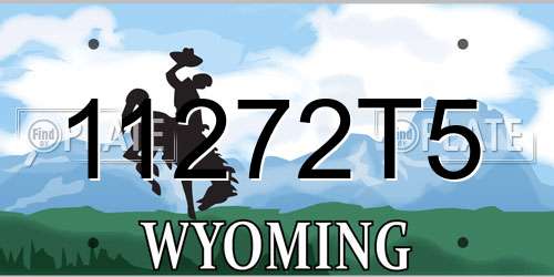 11272T5 Wyoming License Plate