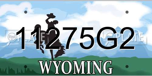 11275G2 Wyoming License Plate