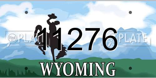 11276 Wyoming License Plate