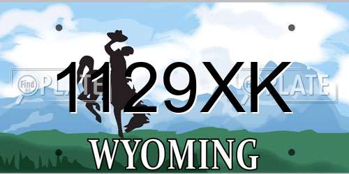 1129XK Wyoming License Plate