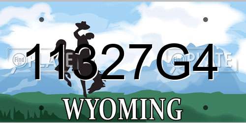 11327G4 Wyoming License Plate