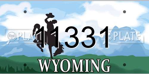11331 Wyoming License Plate