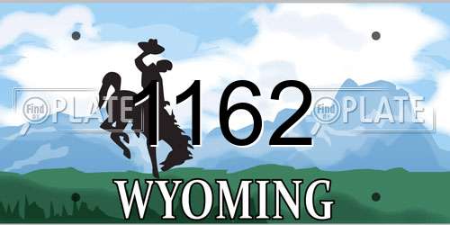 1162 Wyoming License Plate