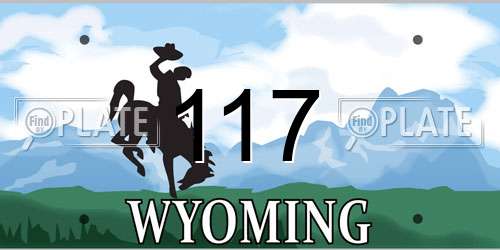 117 Wyoming License Plate