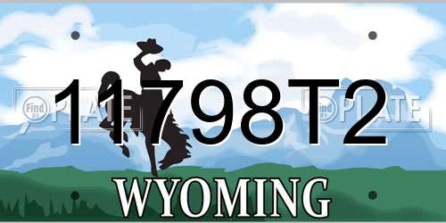11798T2 Wyoming License Plate