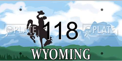 118 Wyoming License Plate