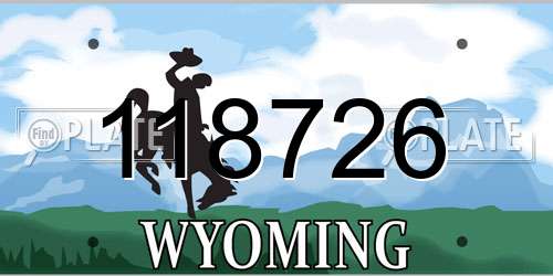 118726 Wyoming License Plate