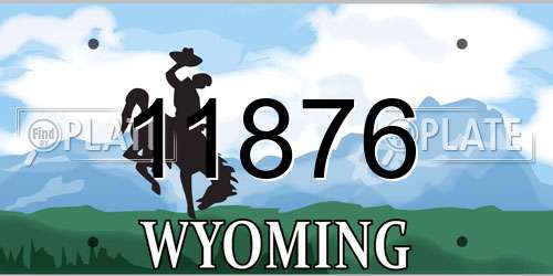 11876 Wyoming License Plate
