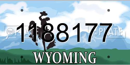 1188177 Wyoming License Plate