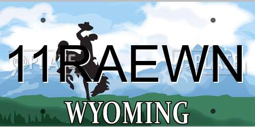 11RAEWN Wyoming License Plate