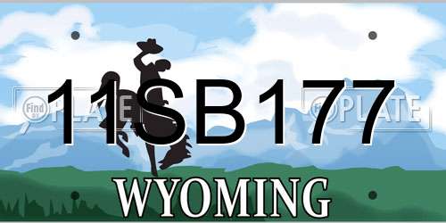 11SB177 Wyoming License Plate