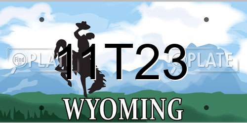 11T23 Wyoming License Plate