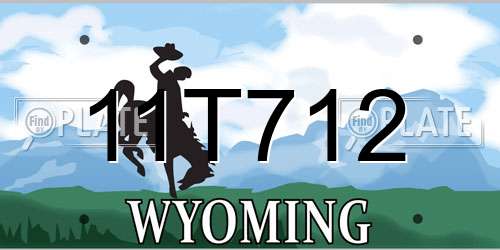 11T712 Wyoming License Plate