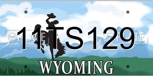 11TS129 Wyoming License Plate