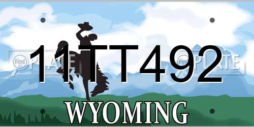 11TT492 Wyoming License Plate