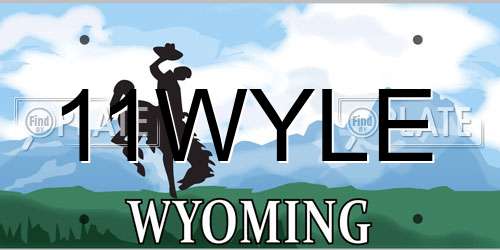11WYLE Wyoming License Plate