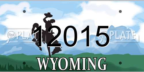 12015 Wyoming License Plate