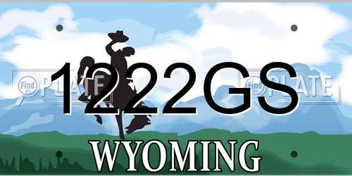 1222GS Wyoming License Plate