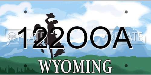 122OOA Wyoming License Plate
