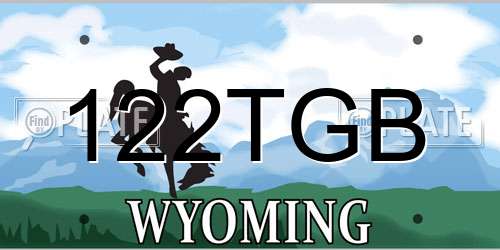 122TGB Wyoming License Plate