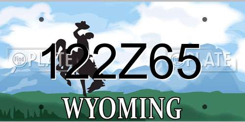 122Z65 Wyoming License Plate