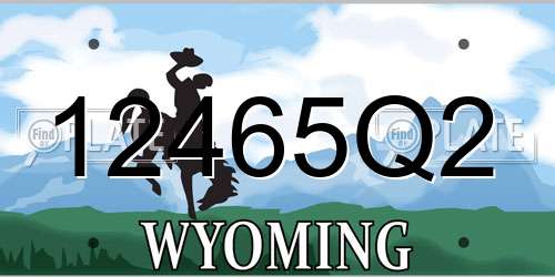 12465Q2 Wyoming License Plate
