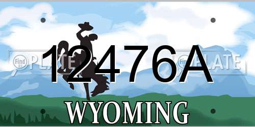 12476A Wyoming License Plate