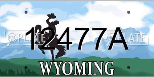 12477A Wyoming License Plate