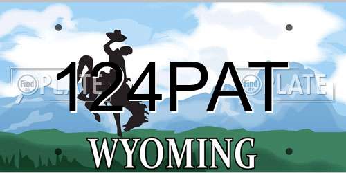 124PAT Wyoming License Plate