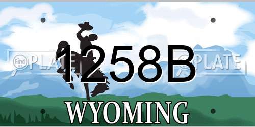 1258B Wyoming License Plate