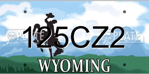 125CZ2 Wyoming License Plate