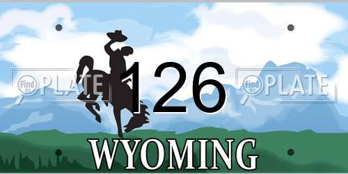 126 Wyoming License Plate