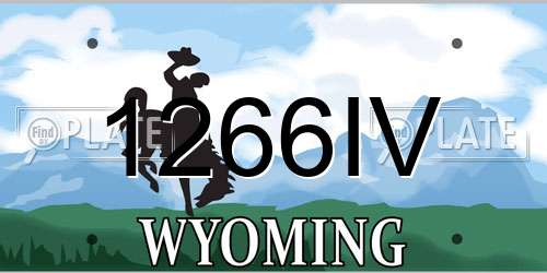 1266IV Wyoming License Plate