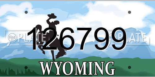 126799 Wyoming License Plate