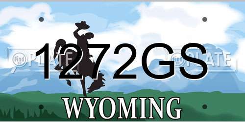1272GS Wyoming License Plate