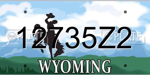 12735Z2 Wyoming License Plate