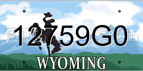 12759G0 Wyoming License Plate