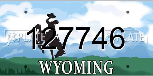 127746 Wyoming License Plate