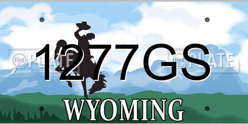 1277GS Wyoming License Plate