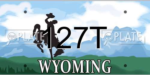 127T Wyoming License Plate