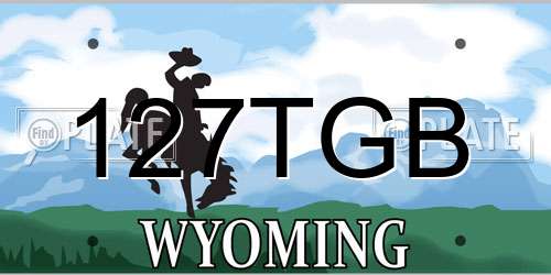 127TGB Wyoming License Plate