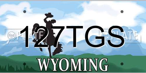 127TGS Wyoming License Plate