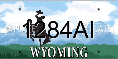 1284AI Wyoming License Plate