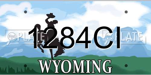 1284CI Wyoming License Plate