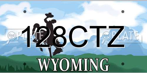 128CTZ Wyoming License Plate