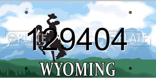 129404 Wyoming License Plate