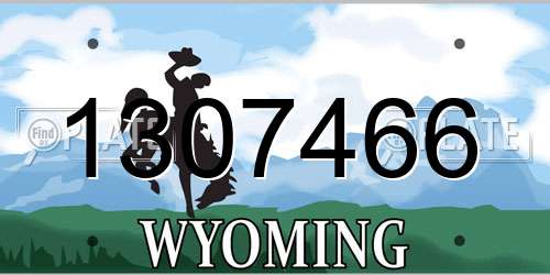 1307466 Wyoming License Plate