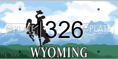 1326 Wyoming License Plate
