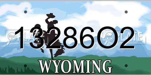 13286O2 Wyoming License Plate